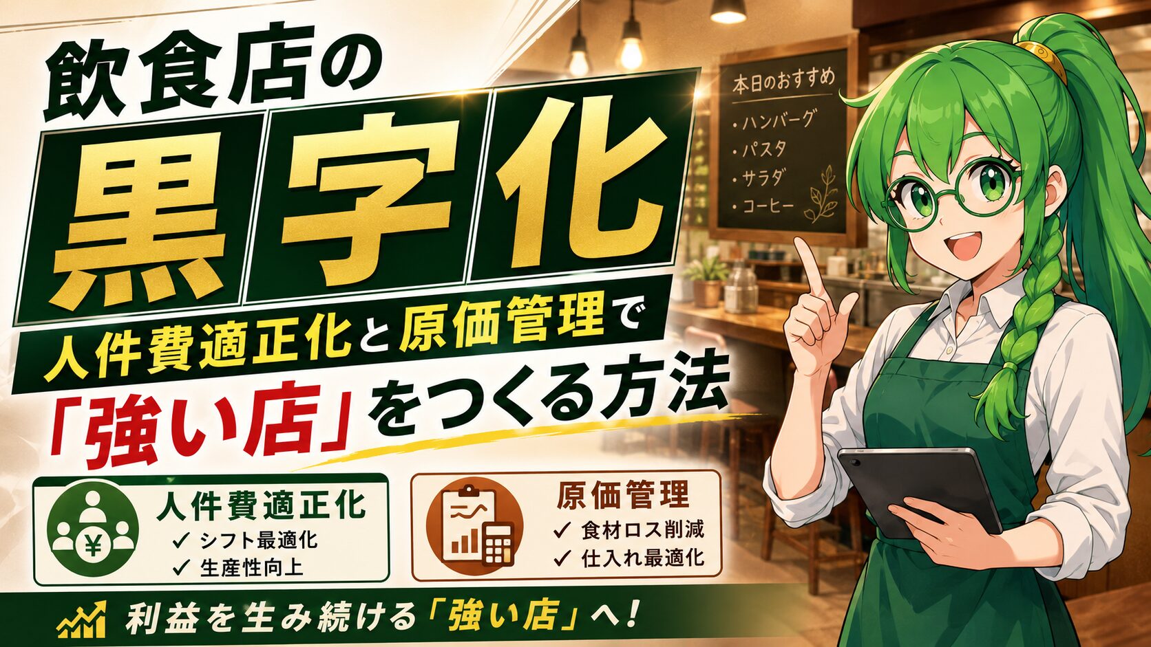 飲食店の黒字化｜人件費適正化と原価管理で「強い店」をつくる方法