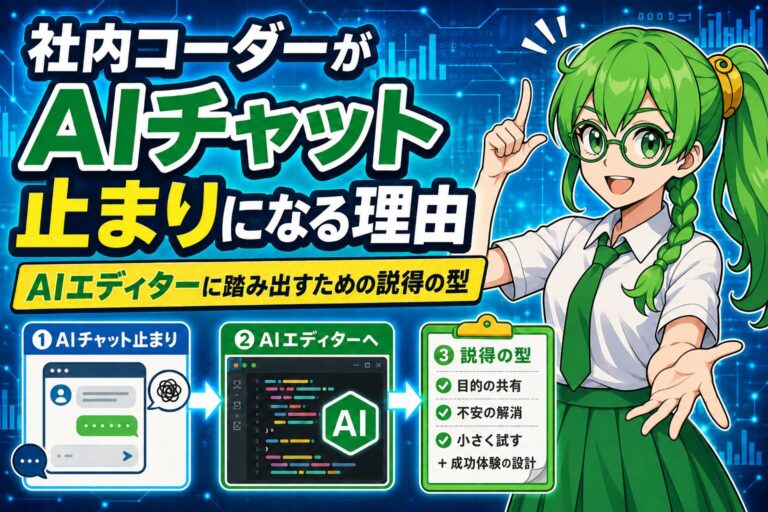 AIチャット止まりを解消する｜社内コーダーにAIエディターを使わせる説得の型
